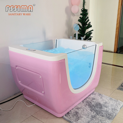 Square Freestanding Whirlpool Bathtub Combo Massage Hydrotherapy Baby Spa Tub