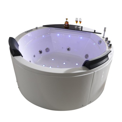 Freestanding Round Whirlpool Bathtub With Jets Swim Spa Hot Tub 1700MM