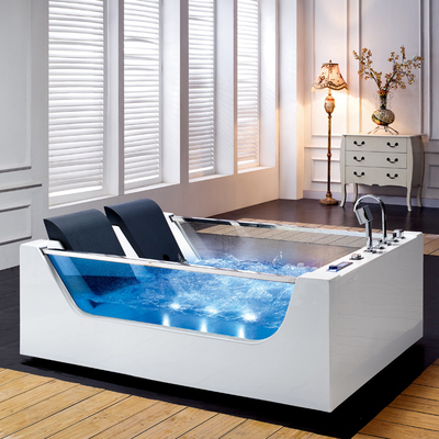 70 Inch 2 Person Corner Whirlpool Bathtub Freestanding With Shower Luxury