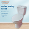 Sanitary Ware Two Piece Toilets French Water System Wash Down 1pcs Toilet With Basin