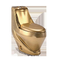 Sanitary Ware Floor Stand Golden Conjoined Toilet Luxury Diamond Dual Flush