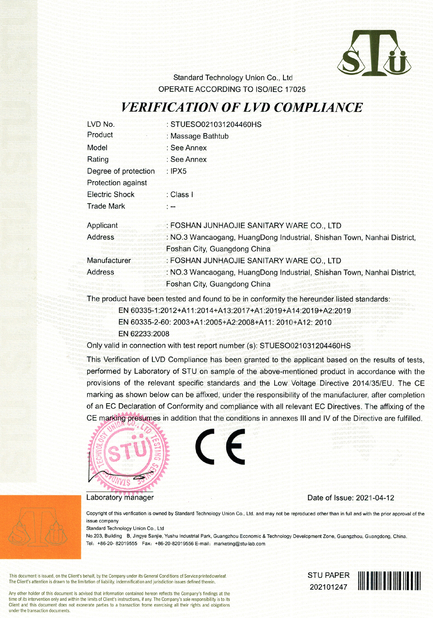 China Foshan Haiyijia Co., Ltd. Certification